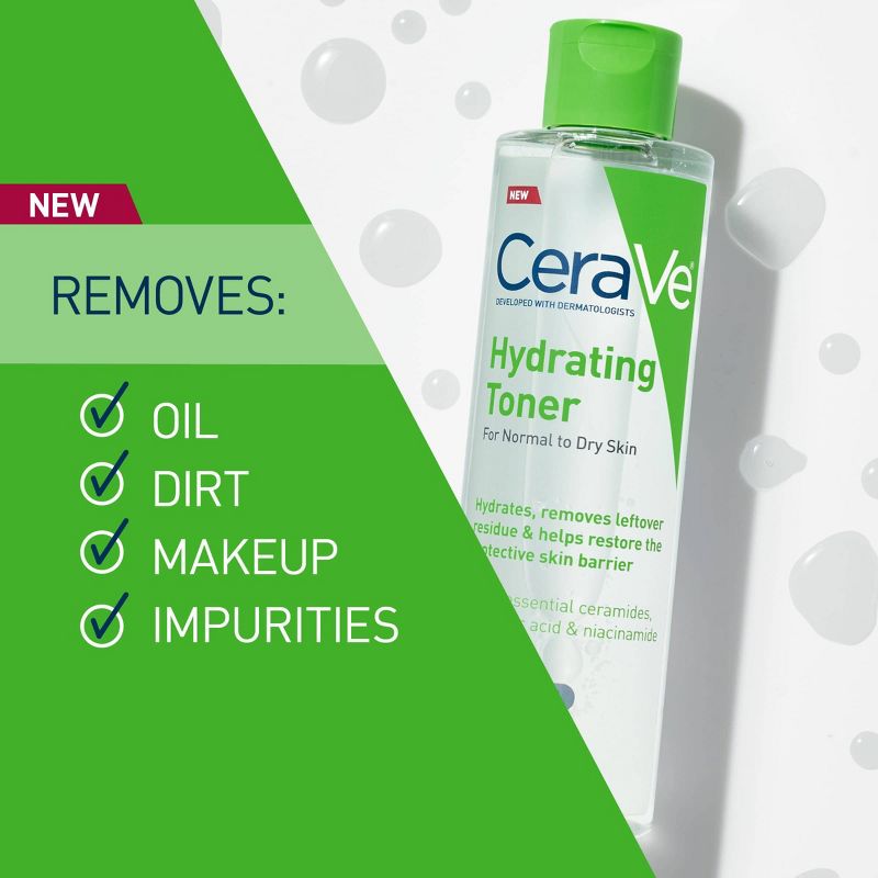 CeraVe Hydrating Toner for Face, Alcohol Free Facial Toner for Normal to Dry Skin - 6.8 fl oz, 6 of 20