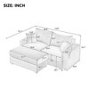 NicBex 72.8 Inch Loveseat Sofa Sectional Sofa Couch with Movable Ottoman,2 USB Ports and Phone Holder for Living Room,Apartment,Office,Beige - 3 of 4