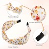 Unique Bargains Girl's Retro Flower Knotted Non-slip Wide Headband Yellow 5"x2.09" 1 Pc - 4 of 4