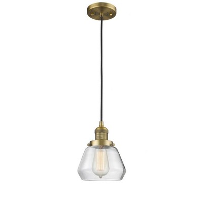 Fulton - 1 Light Cord Hung Mini Pendant In Industrial Style-10 Inches Tall and 7 Inches Wide