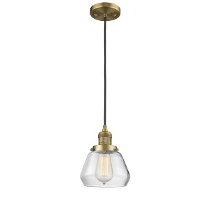 Fulton - 1 Light Cord Hung Mini Pendant In Industrial Style-10 Inches Tall and 7 Inches Wide - 1 of 1
