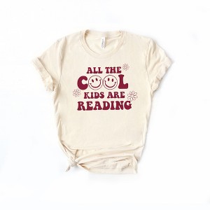 The Juniper Shop Cool Girls Are Reading Flowers Girls Short Sleeve Tee - 1 of 2