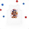The Juniper Shop Patriotic Fluffy Dog Youth Tank Top - 2 of 4