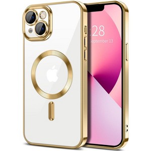 Entronix [Magnetic] Case Compatible with iPhone 14 - [Clear Back] Luxury Glossy Cover - 1 of 4