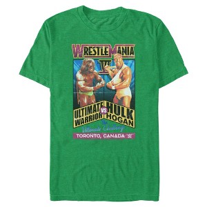 Men's WWE Hulk Hogan VS The Ultimate Warrior Poster T-Shirt - 1 of 3