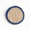 Plum & Post Jute Coasters, Set of 4 - Natural/Navy - Durable & Stylish - 2 of 4