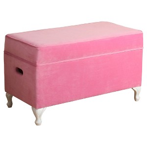 Diva Decorative Storage Bench Kids Storage Ottoman Pink - Homepop