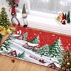 COZONY Christmas Area Rug, Red Green Snowflake Tree Design, Washable Throw Runner Carpet for Living Room Kitchen Dining Room Nursery Kids Room Office - 2 of 4