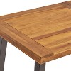 PAGED Patio Dining Table Modern Outdoor Table with Slat Paneling and Acacia Wood Top for Patio, Deck, Poolside - 4 of 4