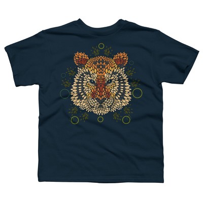 Boy's Design By Humans Tiger Face By LetterQ T-Shirt