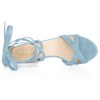 Allegra K Women's Open Toe Lace Up Strap High Block Heel Ankle Sandals - 4 of 4