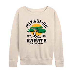 Women's - The Karate Kid - Mr. Miyagi Do Karate Lightweight French Terry Wide Neck Long Sleeve Shirt - 1 of 4