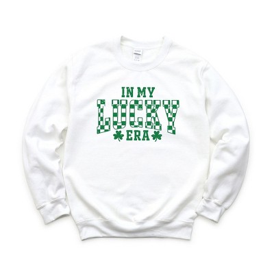 Simply Sage Market Women's Graphic Sweatshirt In My Lucky Era Checkered
