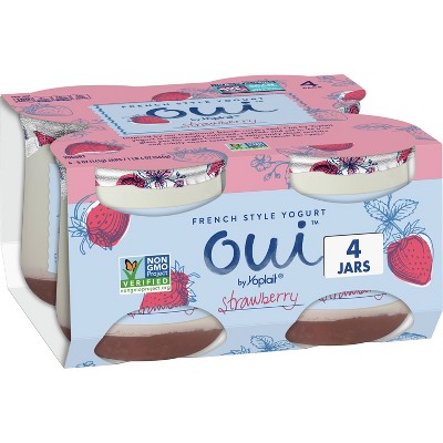 Oui by Yoplait Strawberry Flavored French Style Yogurt - 4ct/5oz Jars