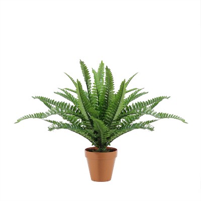 Northlight 17.5" Potted Artificial Green Boston Fern Plant