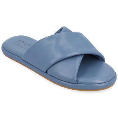 Journee Collection Womens Addilynn Puffy Slide Sandal