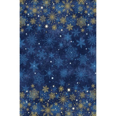 Fulvari Christmas Snowflake Accent Non-Slip Rubber Backing Indoor Area Rug Holiday Home Decor for Living Room Bedroom Bathroom