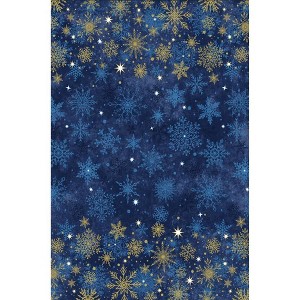 Fulvari Christmas Snowflake Accent Non-Slip Rubber Backing Indoor Area Rug Holiday Home Decor for Living Room Bedroom Bathroom - 1 of 4