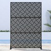 Dovelina Metal Outdoor Privacy Screen Freestanding Patio Decorative Screens - 72"x47", Black, Carl - 2 of 4