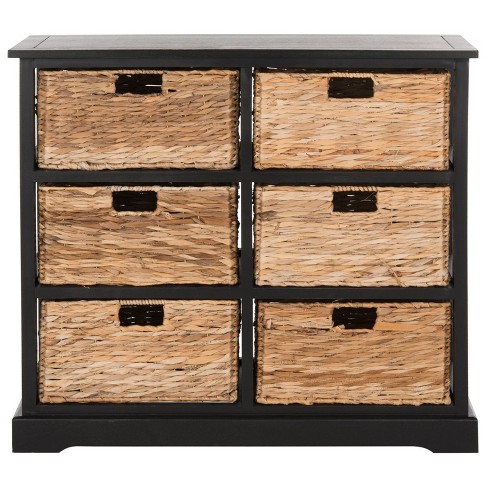 Keenan 6 Wicker Basket Storage Chest Safavieh Target