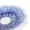 Sunnydaze Misty Blossom Ceramic Bird Bath with Glazed Finish - White and Blue - 23" H - 2 of 4