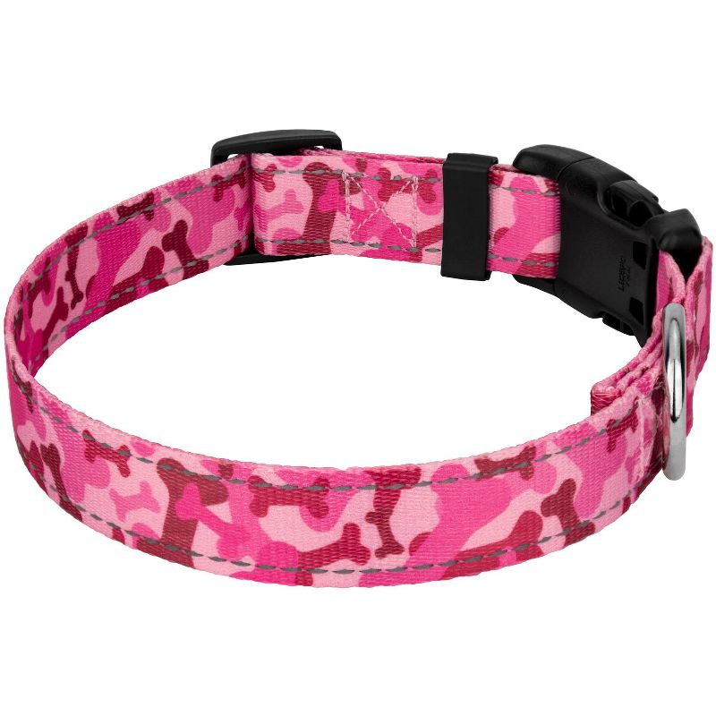 Country Brook Petz Deluxe Pink Bone Camo Reflective Dog Collar, 3 of 6