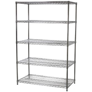 Shelving.com Chrome Wire Shelving with 5 Tier Shelves - - 1 of 4