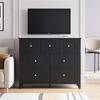 homfan 7 Chest of Drawer Dresser, Modern Storage Cabinet, Wood Organizer TV Stand for 48 inch TV, Bedroom, Living Room, Entryway, White - 2 of 4