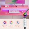 Bestier 52 inch Gaming Desk with Power Strip and LED Monitor Stand for Home Office - 3 of 4