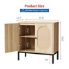 31.5" Wooden Sideboard Buffet Cabinet with Metal Feet for Hallway, Living Room, Dining Room, Kicthen - 4 of 4