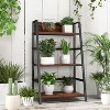 Yukimo 3-Tier Ladder Industrial Bookshelf with Metal Frame, Multipurpose Storage Organizer - 4 of 4