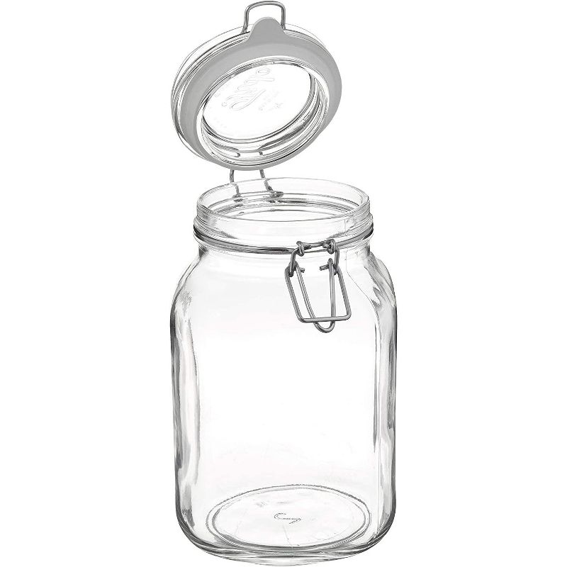 Bormioli Rocco  Fido Glass Canning Jar Italian 67¾ oz-2 Liter (2 Pack), Clear, 3 of 6