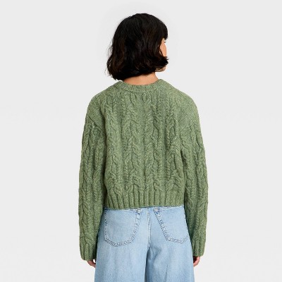 Women's Cozy Cable Crewneck Pullover Sweater - Universal Thread