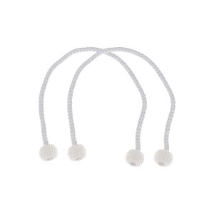 Unique Bargains Magnetic Buckle Small Faux Pearl Curtain Tie Polyester Rare Earth Magnet 2 Pcs - 1 of 4