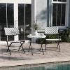 Emma & Oliver Ciel Three Piece Folding Bistro Set in PE Rattan with Metal Frames for Indoor and Outdoor Use - 2 of 4