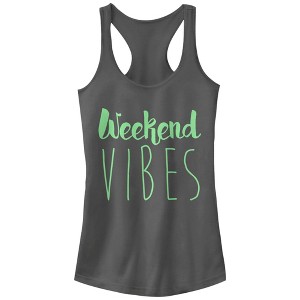 Juniors Womens CHIN UP Weekend Vibes Racerback Tank Top - 1 of 3