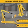 2 Ton Folding Engine Crane Engine Hoist Cherry Picker Ship Crane Heavy Duty Steel Lift Garage Workshop Auto Repair Foldable Stand 6 Caster - 3 of 4