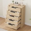 Wood Dresser 5 Drawer, Tall Dressers for Closet, Dressers for Storage Organizer, Nightstand Bedside Table Furniture - 4 of 4