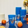 Blue Panda 16 Packs Plastic 16 oz Party Cups Basketball Reusable Tumblers for Kids Birthday Blue - 2 of 4