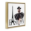 Stupell Industries Parisian Fashion Illustration Black Framed Floater Canvas Wall Art - 3 of 4