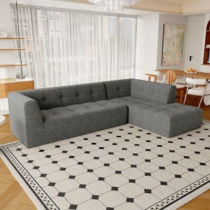 Modular Combination Living Room Sofa Set, Modern Minimalist Sofa, Living Room Polyester Sofa Bed, Bedroom, 2pcs ComPolyesterter Free Combination - 1 of 1