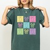 Simply Sage Market Checkered Bunny Outline Coquette Garment Dyed Tee - 2 of 4