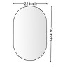 Sapphtopaz Modern Bathroom Mirror, Vanity Mirror with Metal Frame, Horizontal & Vertical Decorative Wall Mirrors Wall Decor for Bathroom, Over Sink - 3 of 4