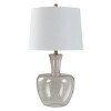 Glass with Gourd Shaped Base Table Lamp Blush - StyleCraft: Modern Linen Shade, 3-Way Switch, UL Listed - 4 of 4