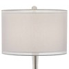 Possini Euro Design Modern Table Lamp with Dimmer 30 1/2" Tall Mercury Glass Chrome Double Drum Shade for Bedroom Living Room Home - 4 of 4