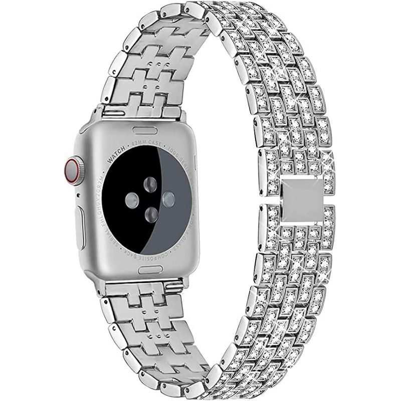 Worryfree Gadgets Metal Bling Fashion Band for Apple Watch 38/40/41mm, 42/44/45mm iWatch Band Series 8 7 6 5 4 3 2 1 & SE, 2 of 4