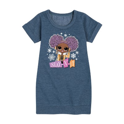 - LOL Surprise! - Winter Dolls Graphic Short Sleeve Fleece Dress