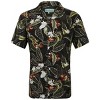 Mio Marino Mens Casual Button-Down Hawaiian Short Sleeve Shirt - 2 of 4