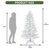 6ft Prelit White Artificial Christmas Tree with 300 Switchable Fairy Lights - 3 of 4