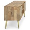 WyndenHall Bissell TV Stand for TVs up to 65" Natural: Mid-Century Modern Media Console with Drawers - 4 of 4